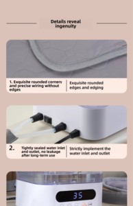 Couverture chauffante universelle tricotée en polyester pour l'hiver, chauffage électrique à séparation eau-électricité, anti-brûlure à sec, pour avion - Product Image 4