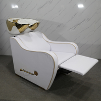 Fauteuil de lavage de luxe pour salon de coiffure, lit de shampoing exclusif pour barbier, chaise de lavage de cheveux pour salon de coiffure