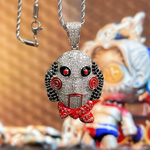 Collana con Ciondolo a Forma di Bambola Horror Hip Hop con Motosega per Uomo, Gioiello Punk di Tendenza - Product Image 6