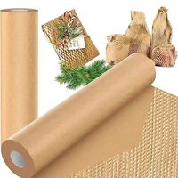 Emballage protecteur en papier nid d'abeille écologique, papier kraft rembourré, rouleau de papier d'emballage 100% pâte de bois, couleur personnalisée, taille personnalisée