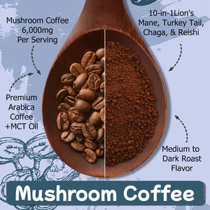OEM ODM Mushroom Coffee Powder with Mushroom Blend Instant Arabica Coffee Support Gut Brain Health Energy Immunity Focus Mood - Product Image 4