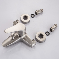 Prix usine Robinet De Douche Nickel Brossé En Acier Inoxydable 304 Robinets De Bain Mélangeur De Salle De Bains Chaud Et Froid Robinet De Douche