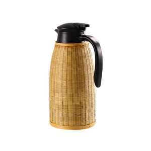 Thermos en bambou tressé grande capacité, acier inoxydable 304, bouteille isolante en bambou, adapté pour la maison, les restaurants et les hôtels - Product Image 5