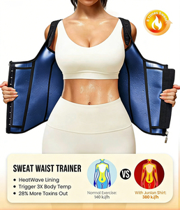 Gilet de sudation amincissant <span class=keywords><strong>pour</strong></span> femme, gaine de compression abdominale, effet sauna, contrôle du ventre, <span class=keywords><strong>ceinture</strong></span> de maintien de la taille - Product Image 2