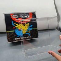 Boîte de Rangement Acrylique Transparente de Haute Qualité pour Dresseur d'Élite, Boîte de Rappel de Cartes de Jeu ETB Acrylique avec Couvercle Magnétique