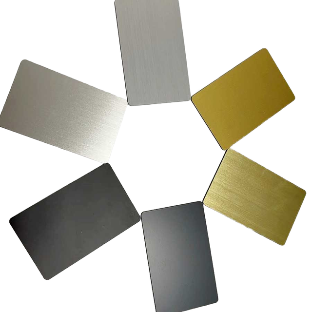 13.56MHz Programmable NFC Metal Business Card 215 Invisible Access Control Chip Matt Black/Brush Gold/Brush Silver for Hotels