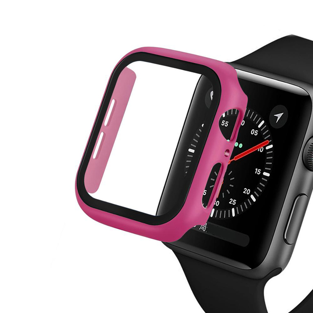 3D 9h clear Hybrid Tempered Glass Screen Protector Watch case for Smart Watches 38 40 41 42 44 45 49mm