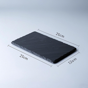Vente en gros bon marché noir mini taille 12x25x0.6cm rectangle <span class=keywords><strong>ardoise</strong></span> fromage charcuterie <span class=keywords><strong>assiette</strong></span> de service pour hôtels restaurant - Product Image 6