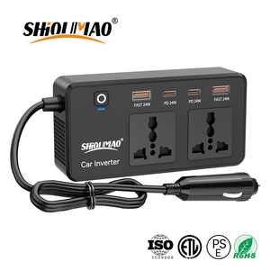 SHiOUMAO Professionele Auto USB-adapter Auto-omvormer <span class=keywords><strong>12V</strong></span> <span class=keywords><strong>220V</strong></span> Notebook Mobiele Oplader Auto-stroomomvormer - Product Image 1