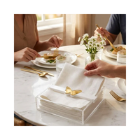 Porte-serviettes en acrylique en forme de papillon, boîte de rangement pour mouchoirs en lucite, organisateur de serviettes décoratif pour la décoration de table de dîner