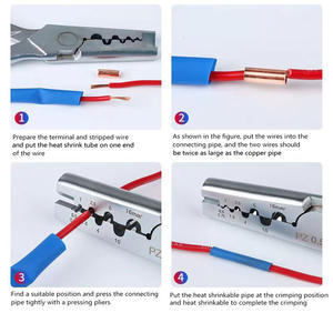 Connecteurs de terminaison pour tuyaux en cuivre, 250 pièces, avec pince à sertir et tube thermorétractable, cadeau - Product Image 2
