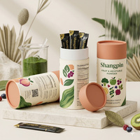 Tube en carton rond de qualité alimentaire écologique pour l'emballage de fruits, légumes, poudres et compléments alimentaires