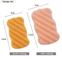 Esponja Corporal de Konjac 100% Natural, Forma de Ola, Esponja Exfoliante de Konjac, Cadena de Producción Completa