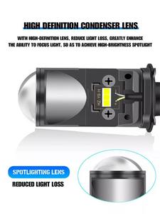 หลอดไฟหน้ารถจักรยานยนต์แบบเลเซอร์ <span class=keywords><strong>LED</strong></span> H7 H4ขนาดเล็กสำหรับ Y6D Y6สว่างมากเลนส์โปรเจคเตอร์แอลอีดีแบบ CANbus นำอุณหภูมิสี6000K - Product Image 3