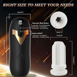 남성용 전동 텔레스코픽 가열 진동 마스터베이터 섹스토이 박스 (항공컵 포함) - Product Image 3