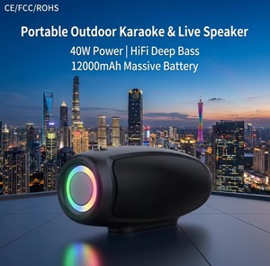 Innovador Altavoz Inalámbrico S37L3 con 40W de Potencia y Batería de 12000mAh para <span class=keywords><strong>Karaoke</strong></span> y Transmisión en Vivo City Skyline - Product Image 1