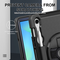 Casing Tablet TPU + PC Anti Keringat dengan Tali Pegangan Fungsional yang Dapat Diputar 360 Derajat untuk Samsung Galaxy Tab S10 FE 11 Inch SM-X526