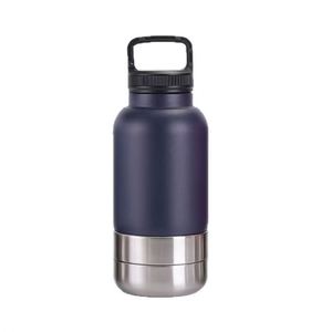 Custom 3 in <b>1</b> Pet Dog Custom 32Oz Powder Coated Double Wall Stainless Steel Vacuum Insulated Water Bottle Bowel - Product Image 1