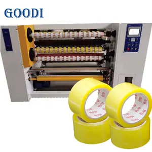 Adhesive bopp packaging tape slitting rewinding cutting machine automatic opp tape slitter rewinder