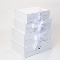 Boîte d'emballage cadeau magnétique rose de luxe personnalisée avec logo en relief, recyclable, pour vernis à ongles, huile, blush, crème pour le visage, crème pour les yeux