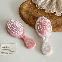 Shily&OS al por mayor Cepillo para el cabello de acetato con diamantes de imitación, cepillo tipo pala de lujo con cristales incrustados, peine desenredante para masaje del cuero cabelludo, a granel