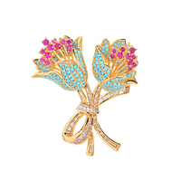 Broche de luxe haut de gamme, créative et raffinée, fleur de poitrine élégante et polyvalente, accessoire pour femme