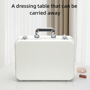 Chuyên nghiệp Train trường hợp cho cô gái nghệ sĩ trang điểm, du lịch trang điểm Trường hợp với LED ánh sáng gương, trang điểm công cụ hộp - Product Image 3