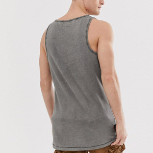 2020 venta al por mayor de alta calidad mens cuello redondo sin mangas Camiseta con bolsillo en <span class=keywords><strong>el</strong></span> pecho - Product Image 4
