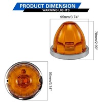 Feux latéraux de voiture 12V 24V, feux de dégagement sous le châssis de camion, feux de gabarit latéraux de camion, feux de signalisation LED, lampes indicatrices pour remorques, fourgons et bateaux