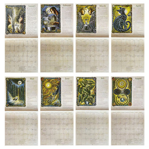 Hot Bán Thân Thiện Với Môi Tùy Chỉnh Thiết Kế 2026 Menology Nghệ Thuật Dân Gian Gấp Máy Tính Xách Tay Sáng Tạo UV In Lịch Giấy Thủ Công Mỹ Nghệ Phù Thủy - Product Image 4