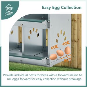 Db 8 ngăn kim loại gia cầm làm tổ Hộp Treo Tường gà Gà mái lớn thông hơi gà làm tổ hộp để đẻ trứng sử dụng nhà - Product Image 5