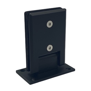 Utilisez du verre trempé monolithique pour tenir ouvert à 90 degrés Charnière <span class=keywords><strong>de</strong></span> porte en verre <span class=keywords><strong>de</strong></span> douche noir mat - Product Image 2