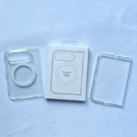 Coque de téléphone magnétique transparente en PC et TPU pour iPhone Duo avec emballage – Idéale pour les téléphones pliables