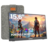 Monitor Portátil con Pantalla Táctil de 15.6 Pulgadas FHD IPS, Monitor Externo HDR para Juegos, Alta Frecuencia de Actualización, Amplia Gama de Colores