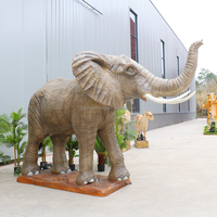 Escultura Robótica Móvil de Elefante Animatrónico de Tamaño Real para Parque Zoológico