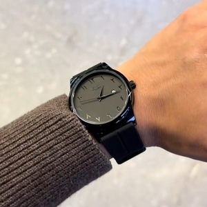 NEW 2026 Customize Brand Minimalist Date Display <b>Arabic</b> Black Magnetic Buckle Rubber Band Original Sabr Unisex Wrist <b>Watch</b> Price - Product Image 3