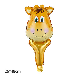 Ballons en aluminium en forme de tête d'animal de dessin animé, variété d'animaux, décorations festives, ballons à main pour Noël - Product Image 6