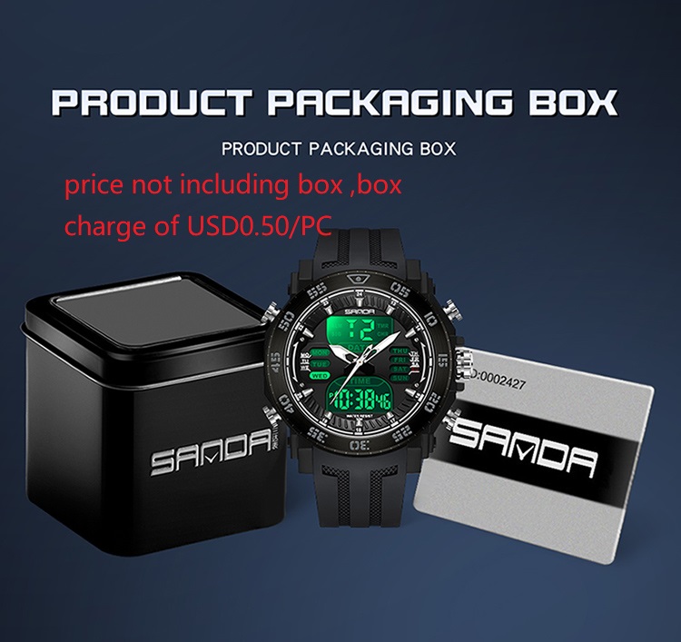 OEM SANDA 6029 Top Brand Men's Women's Multifunctional Electronic Watch Leisure Sports Waterproof Digital Student Watch