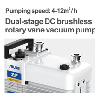 Pompa vakum Vane Putar Motor tanpa sikat DC Dual-stage VDC-4 nilai untuk instrumentasi analitik