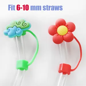 Hot Selling Luxury Bling Straw Topper Drink Cover Straw Topper Charms Custom Silicone Straw Toppers For Tumbers Wholesale