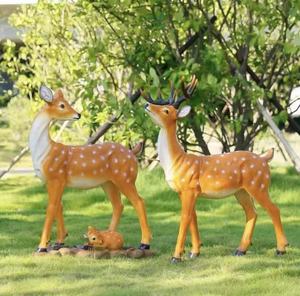 Sculpture de cerf Sika en résine peinte à la main pour aménagement paysager extérieur, décoration <span class=keywords><strong>romantique</strong></span> pour la maison - Product Image 5
