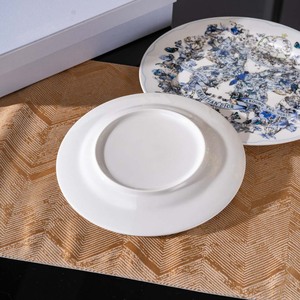 Elegant Patterned Bone China <b>Decorative</b> <b>Plate</b> Premium Porcelain Serving <b>Plates</b> For Home Dining Table Wall Decor Wedding Gifts - Product Image 4