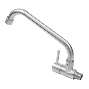 1pcs Robinet mural de cuisine Purificateur d'eau Robinet à trou à levier unique Robinet d'évier de cuisine froid pour laver les légumes - Product Image 4