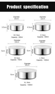 5 cái hiện đại thép không gỉ ấm hơn đặt nhà Bếp lẩu bên trong nắp heatable soong thực phẩm lưu trữ container - Product Image 3