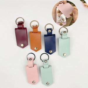 Picture <b>Keychain</b> With Pu Leather Protection Frame Keychains Diy <b>Photo</b> for Family Lover Gifts - Product Image 2