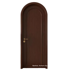 Venta caliente francés moderno arco Villa dormitorio diseño <span class=keywords><strong>puerta</strong></span> de madera maciza - Product Image 3