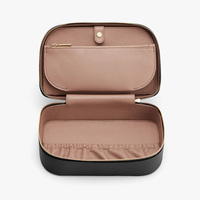 Sac de maquillage en cuir PU personnalisé avec logo professionnel, étui de rangement rectangulaire, porte-pinceaux de maquillage de voyage, organisateur