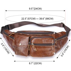 MARRANT Echt leder Herren Brusttasche Leder Wasserdichte Gürtel tasche Gürtel tasche für Männer Taille Brust Sling Umhängetaschen - Product Image 6