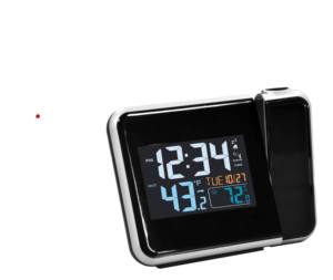 Horloge atomique de <span class=keywords><strong>projection</strong></span> de bureau à LED avec capteur numérique sans fil, température intérieure et extérieure, calendrier, alarme, rétroéclairage pour chambre à coucher, maison - Product Image 6