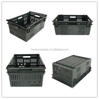 3 #   Caisse de rangement portable HAOSEN en maille PP pour légumes et fruits, ventilée, empilable et emboîtable